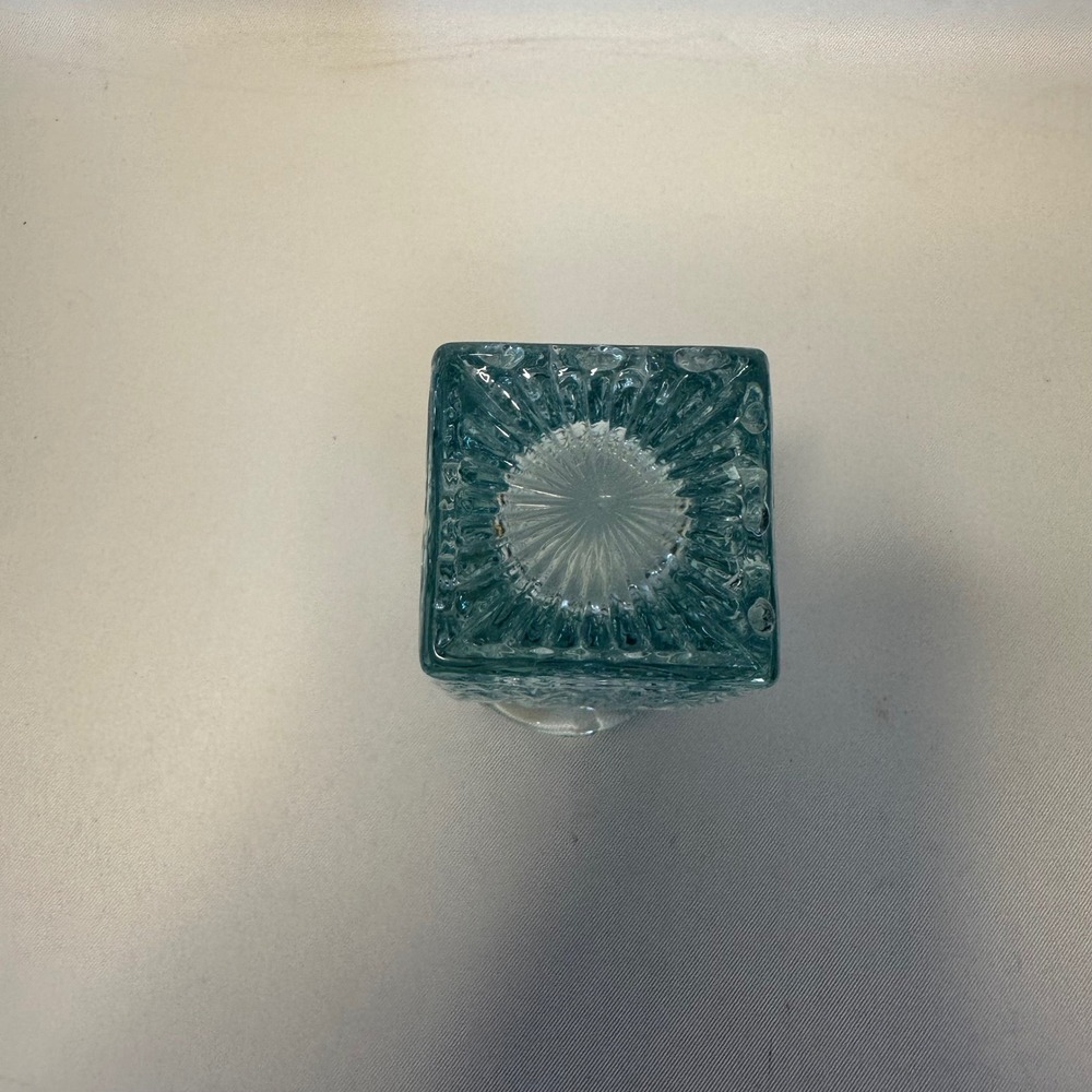 Vintage Pale Blue Apothecary Jar/Bottle Diamond Star Quilt Pattern 4.5" No Lid - Picture 6 of 8